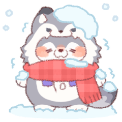 【冬】オオカミ！着ぐるみ動物