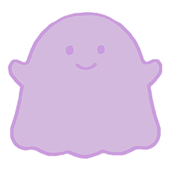 Lilac ghost sticker