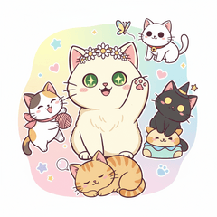 Cute Cat AnimeStickers