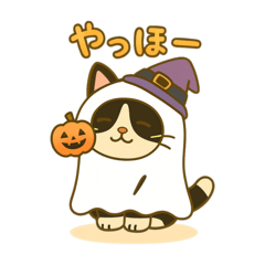 Happy Halloween with black cat