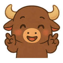 Cute and lovely buffalo stickers