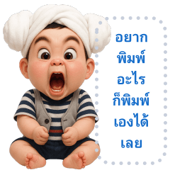 หนุ่มน้อยน่ารัก เปลี่ยนข้อความตามใจ