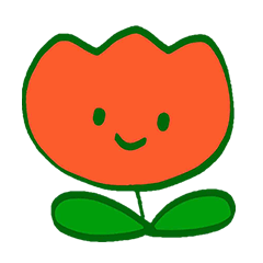 Colorful flower sticker