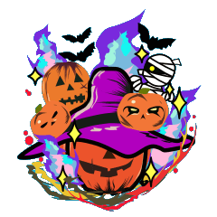 Cool Halloween POP UP stickers
