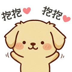 可愛小黃金討抱抱