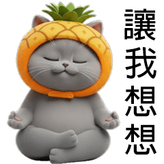 KARAT CAT WITH PINE APPLE HAT