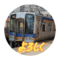 Trains seen at Namba Station