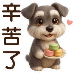 可愛雪納瑞犬*實用問候