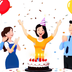 Happy party and birthday