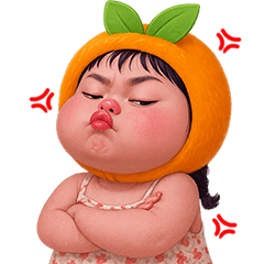 ❤️ส้มจี๊ด หน้าตลก หน้ากวน❤️(No Text)