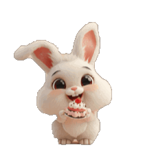 ❤️３Ｄ風、飛び出す❤️かわいいウサギ❤️