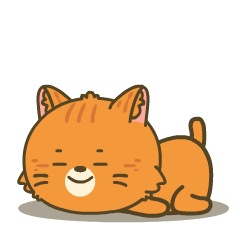 Cute Orange Cat : Animated Stickers