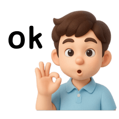 Cute boy stickers for daily chat