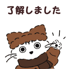 ダウンジャケットを着た動物たち　秋冬