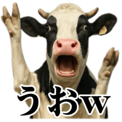 リアルな冷笑牛スタンプ