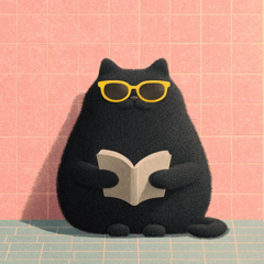 Cool Black Cat Stickers