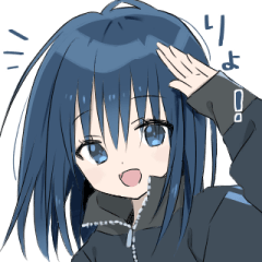 藍髪の女の子