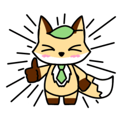 Fox with a green tie1