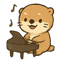 Otter Pianist Melodic Days