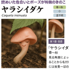 ⚫架空のキノコ図鑑で日常会話 シュール下品