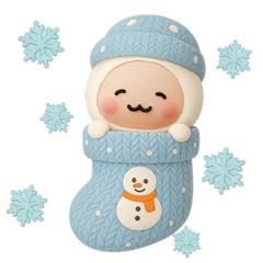 Cute Shiromocchi Sticker for winter use.