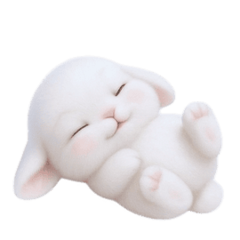 可愛晃動的白兔 (ANM)