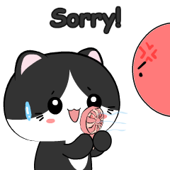 Baby Tuxedo Cat 12 : Animated Stickers