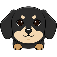 Black Dachshund 1 | Kawaii Reactions