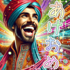 面白いインド人のあけおめスタンプ再販