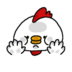 ニワトリのリアクションスタンプ1