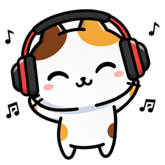 這是沒有文字的三花貓貼圖！