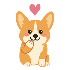The simple corgi stickers
