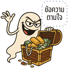 Message Stickers: Cheeky Ghost