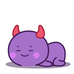 Cute Purple Devil : Animated Stickers