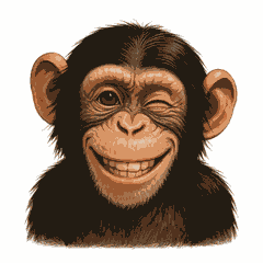 real chimpanzee daily life stickers
