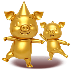 Happy Little Golden Pig II