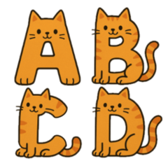 cat-shaped alphabet