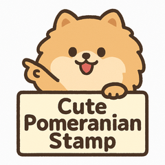 Fluffy Pomeranian cute everyday stickers