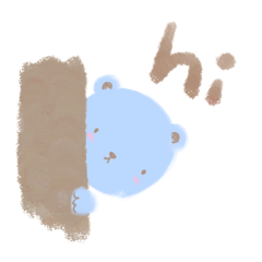 Blue bear, bee. we are friends.