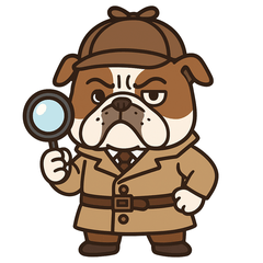 bulldog detective mini stickers