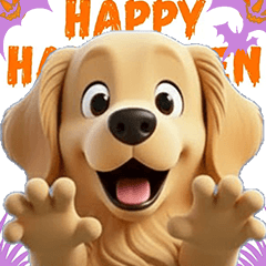 "Golden Retriever" dog #2 (Halloween)