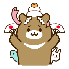 Weak bear and his friends in the forest!