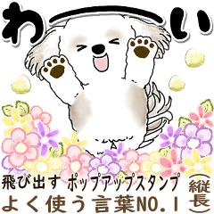 Pop up stickers Shih tzu (usual word 2)