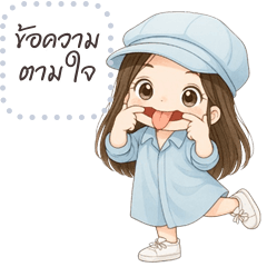 Message Stickers: Fahsai cute girl