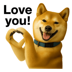 Shiba Inu Polite Stickers for Work