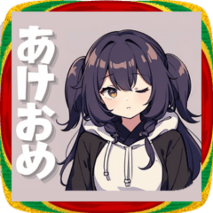 2026年ゆるアニメ風ガールズあけおめ！