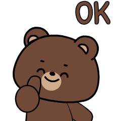 Chubby Teddy Bear : Stiker Animasi