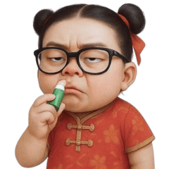 戴眼鏡搖擺的小女孩 (ANM)