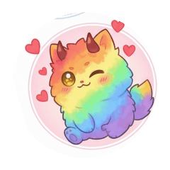 Platinum puss rainbow