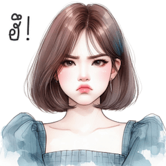 All cute short-haired girls 1 - LINE スタンプ | LINE STORE